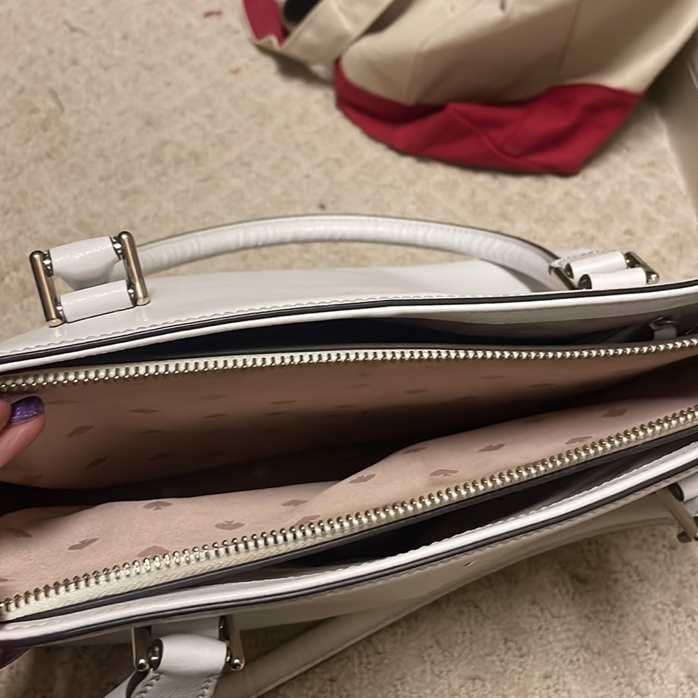 Hardly used medium sized white Kate Spade purse